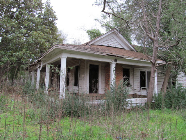 Abandoned old house scheduled for demolition