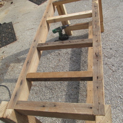 We built a table with reclaimed wood!