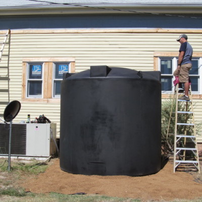 Why we chose a black rainwater cistern
