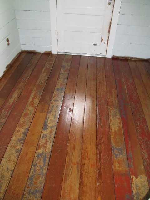 the mudroom floors after applying polyurethane