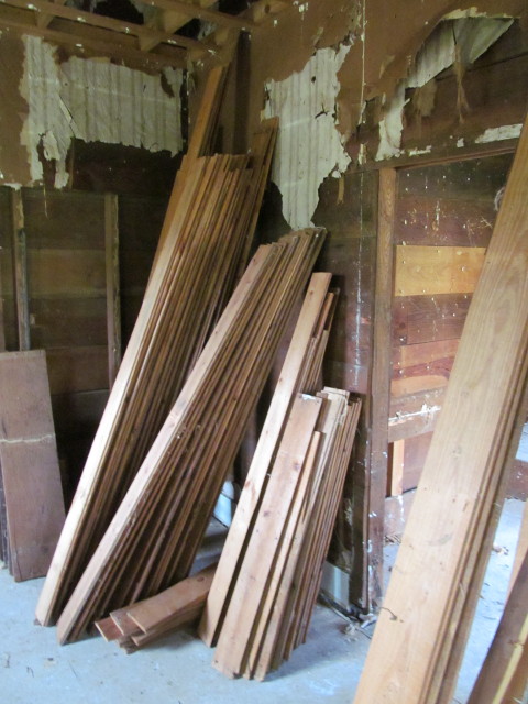 stack of shiplap boards