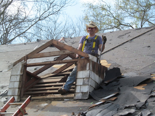 John removing one dormer