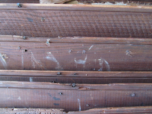 Splintery, jagged wood