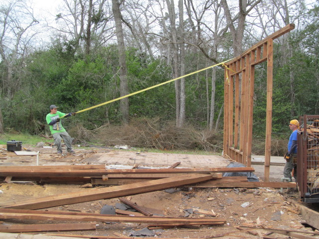 Jonathan pulling down the last wall - Living Vintage