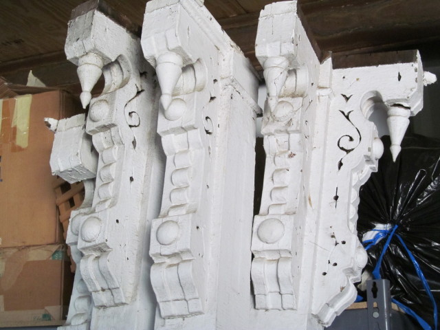 Antique Porch Posts with Corbels