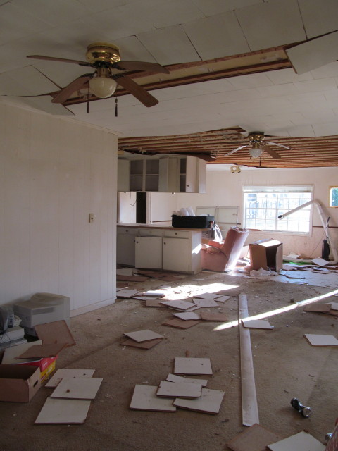 interior of ranch house to be torn down