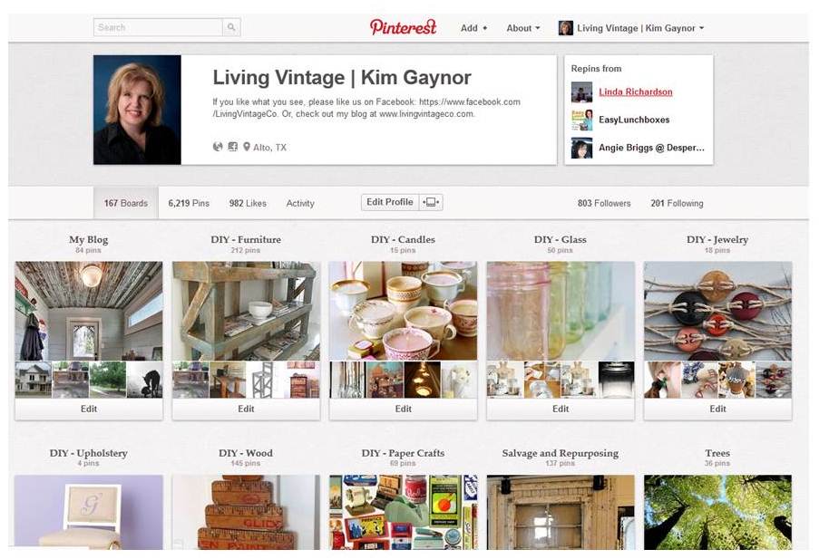 My Pinterest boards