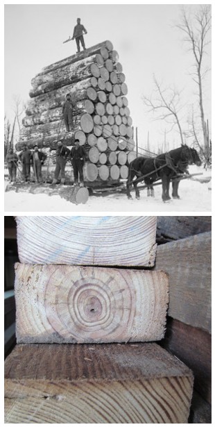 old lumber collage