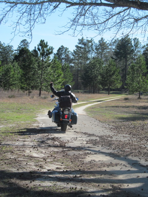 Mark headed out on a motorcycle ride