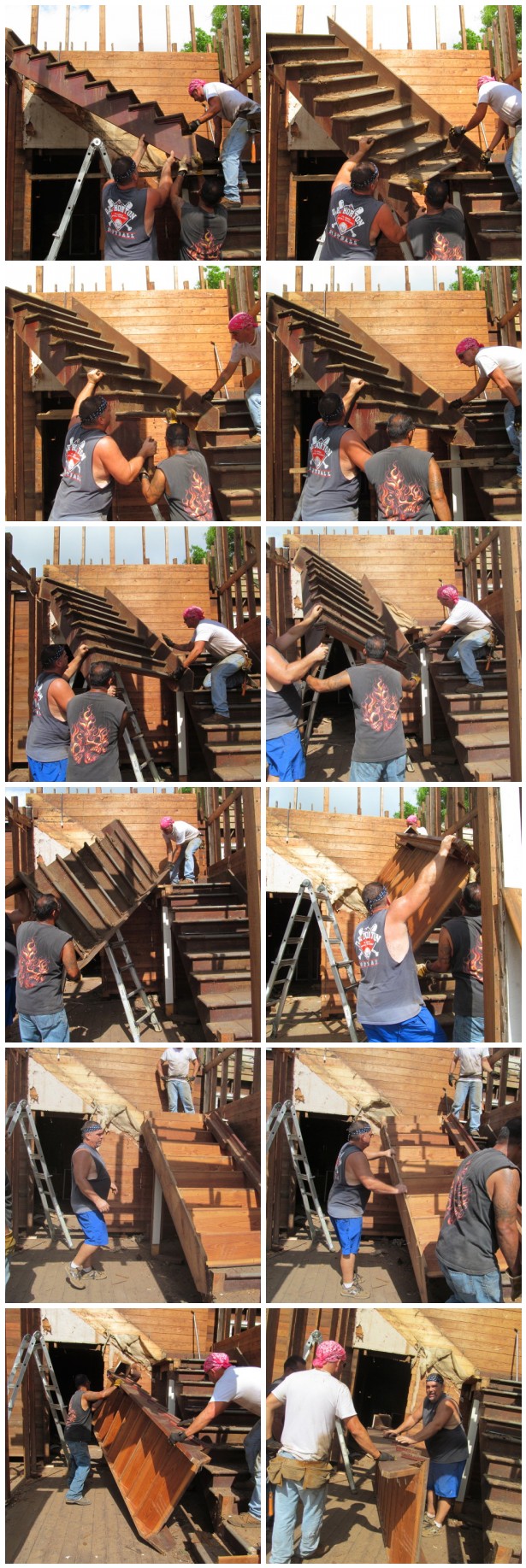 removing the top half of the staircase