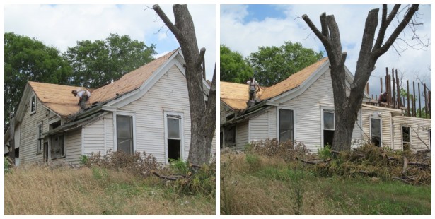 scrapping off roof shingles to save the roof boards
