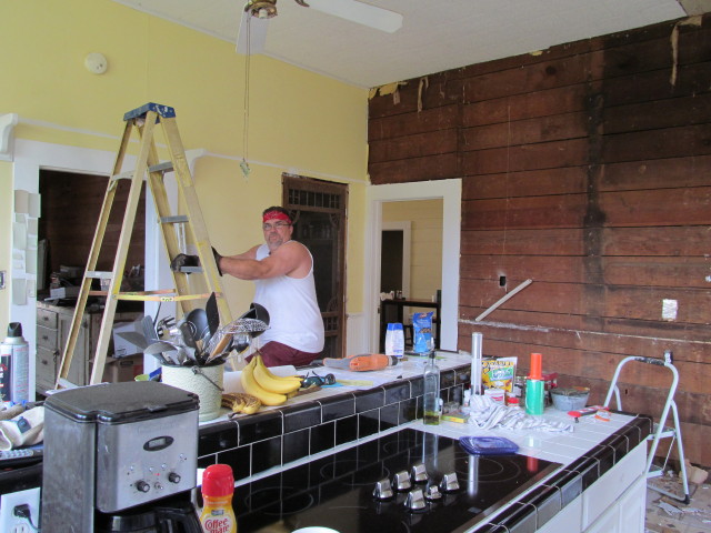 still removing drywall from our kitchen