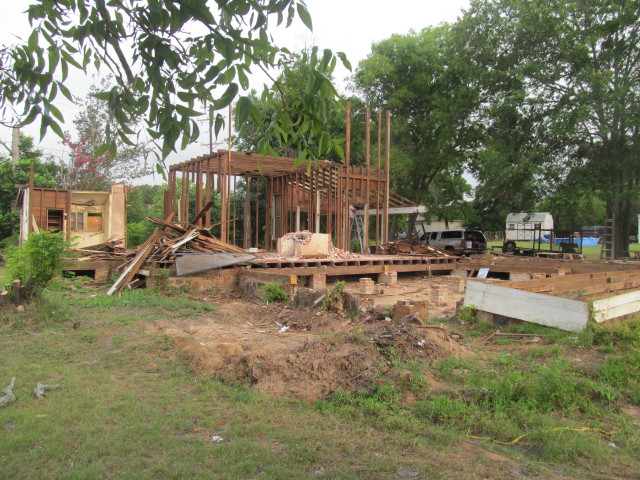 a few walls and floors are all that remain at our old home salvage project