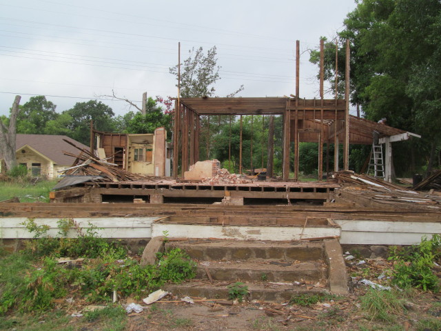 floors and a few walls are all that remain at our old home salvage project