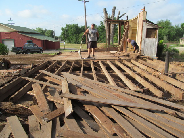 salvaging the old 5" pine floors