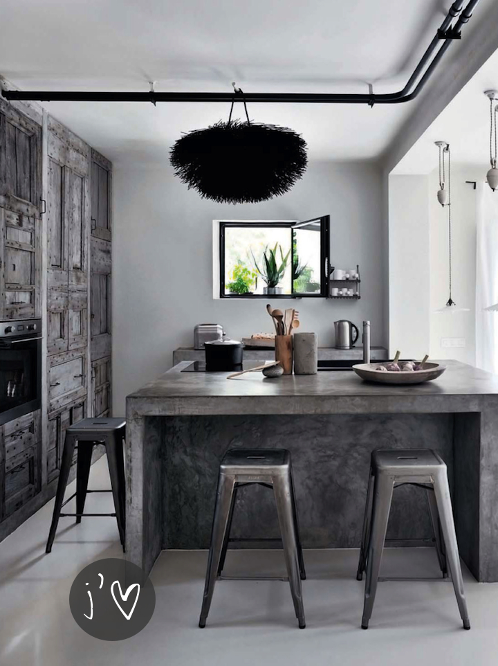 rustic, industrial kitchen - featured on Living Vintage