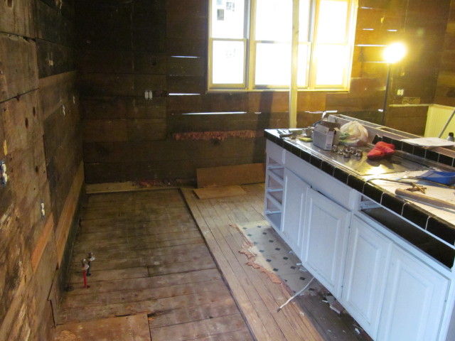 removal of the damaged floors reveals good subfloors