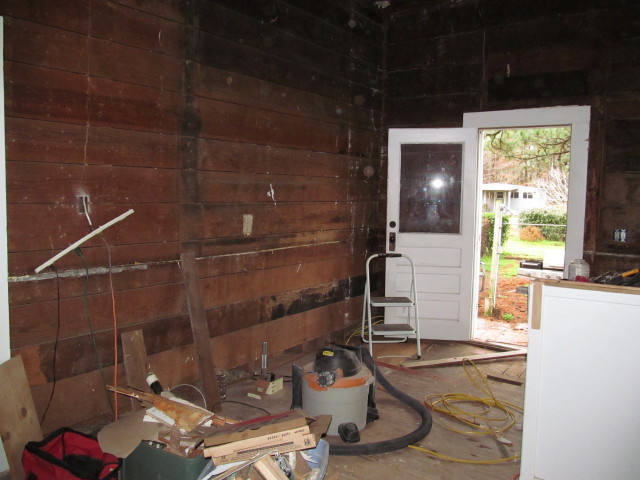 wide plank walls and original location of back door