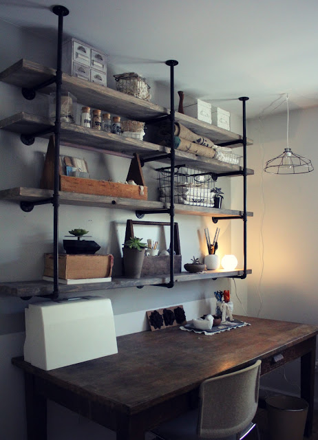 Idea for industrial office shelves