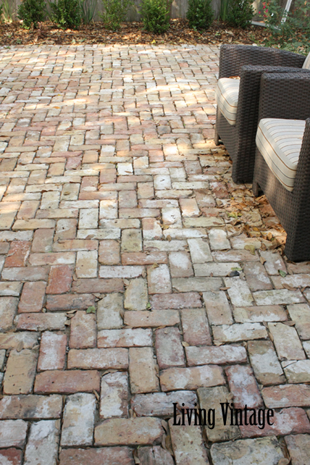 Katie and Ryan's brick patio - Living Vintage