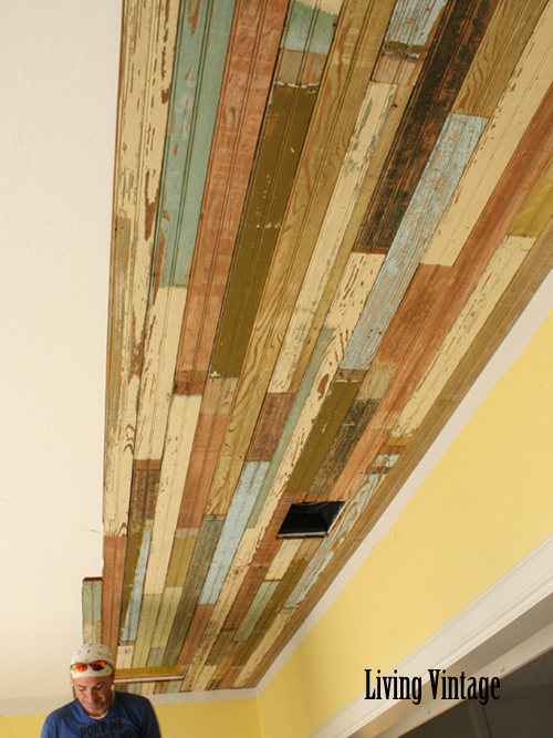 Making good progress with the beadboard ceiling - Living Vintage