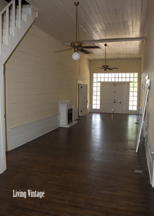 Living Vintage - The breezeway of our dogtrot as it was right before moving in