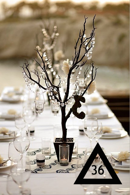 a pretty centerpiece using twigs