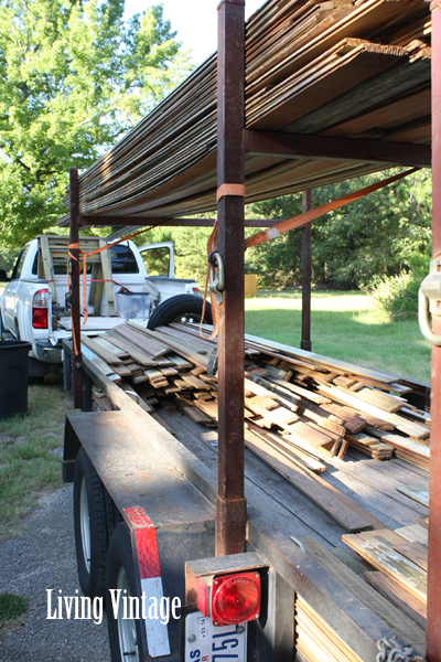 beadboard completed loaded to trailer - Living Vintage