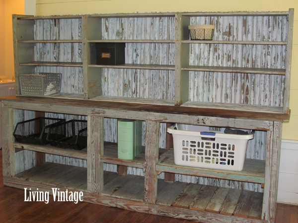 blue cabinet - use in the office or laundry room - Living Vintage