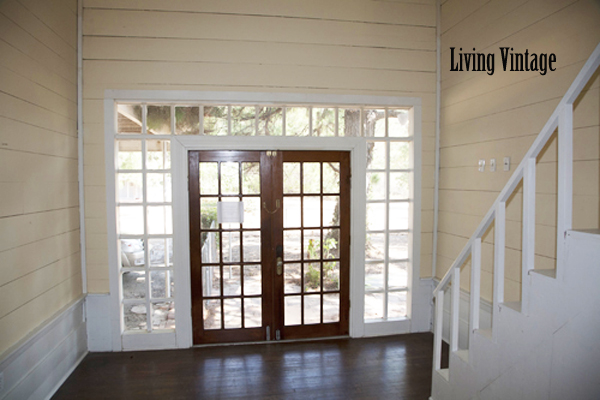 Living Vintage - the enclosed back side of the dogtrot breezeway