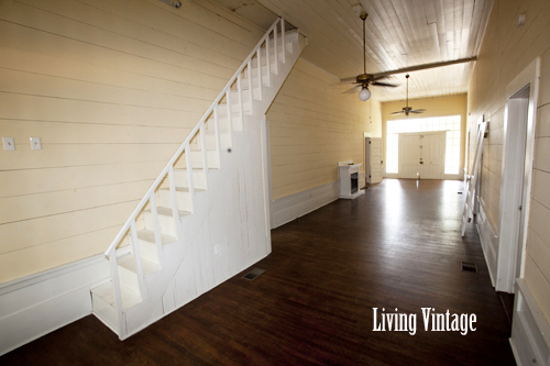 the narrow staircase in our old dogtrot - Living Vintage
