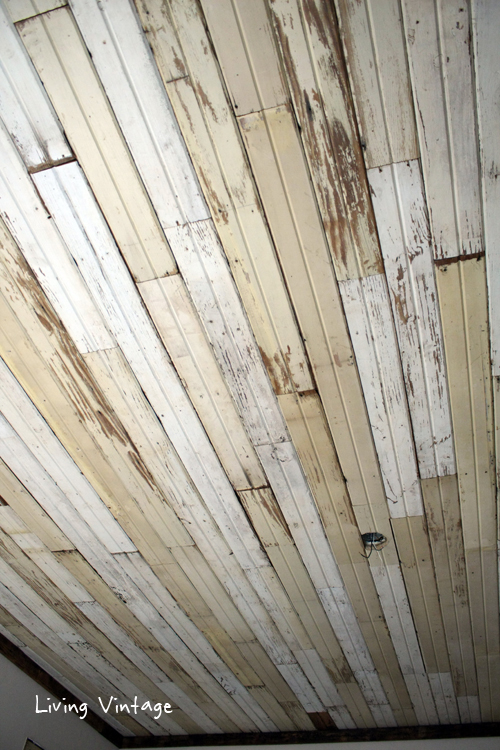 a huge improvement to our guest bedroom ceiling - Living Vintage