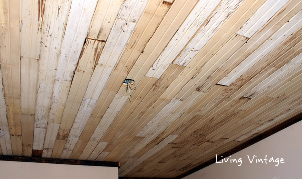 a huge improvement to our guest bedroom ceiling - Living Vintage