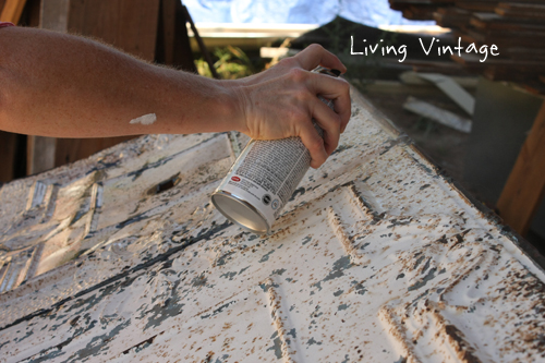 Prepping Antique Ceiling Tin - Living Vintage