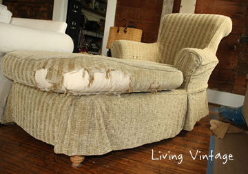 A Unique Way to Repair a Slipcover - Living Vintage