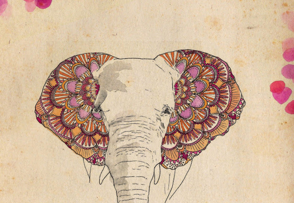 elephant illustration - Friday Favorites - Living Vintage