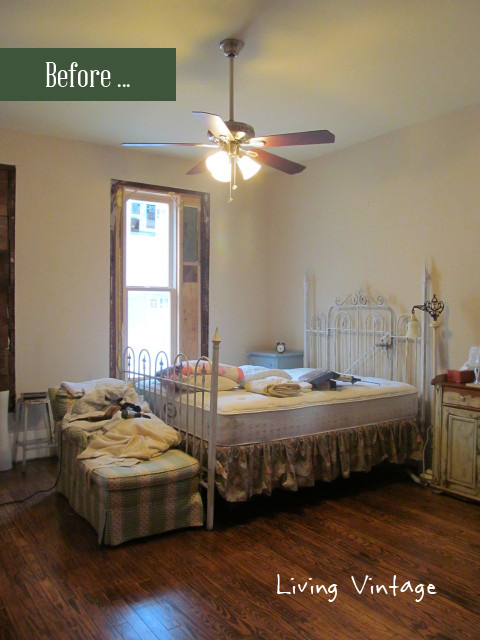 a huge improvement to our guest bedroom ceiling - Living Vintage