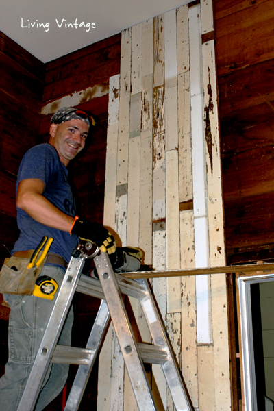 Reclaimed Wood, Paint and Stain = Progress Made in our Bedroom