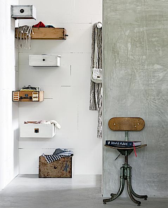 how clever! wall mounted drawers - Featured on Living Vintage's Friday Favorites