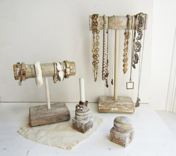 Etsy Finds - Living Vintage - jewelry display using reclaimed wood
