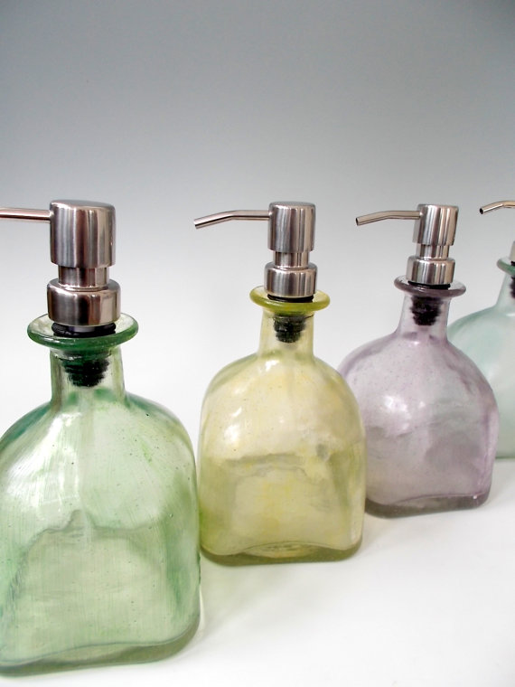 Etsy Finds - Living Vintage - soap dispensers using recycled Patron bottles