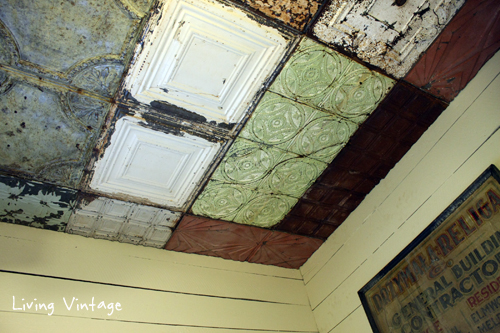 Our New Ceiling Using Reclaimed Tin - Living Vintage