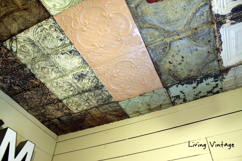 Our New Ceiling Using Reclaimed Tin - Living Vintage