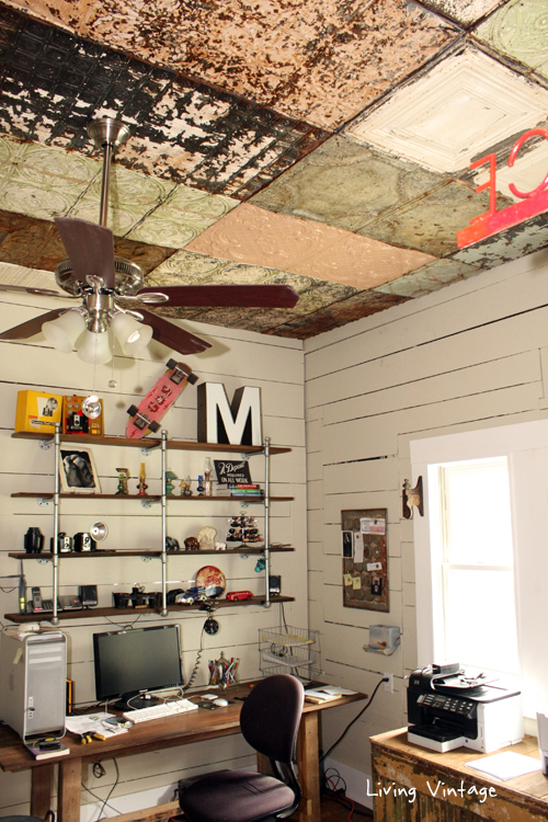 Our New Ceiling Using Reclaimed Tin - Living Vintage
