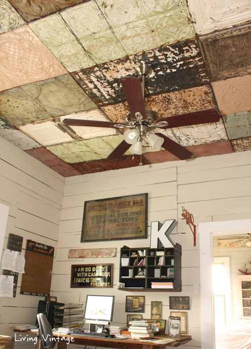 Our New Ceiling Using Reclaimed Tin - Living Vintage