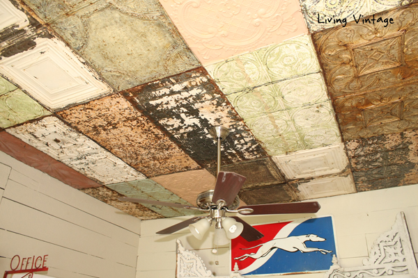 Our New Ceiling Using Reclaimed Tin - Living Vintage