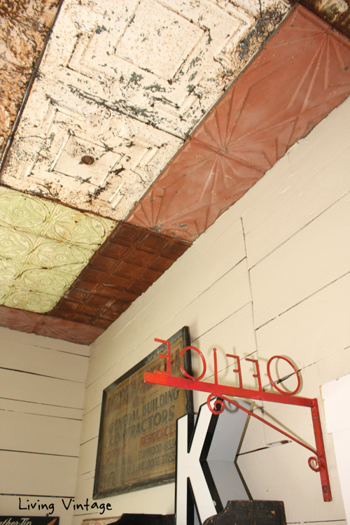 Our New Ceiling Using Reclaimed Tin - Living Vintage