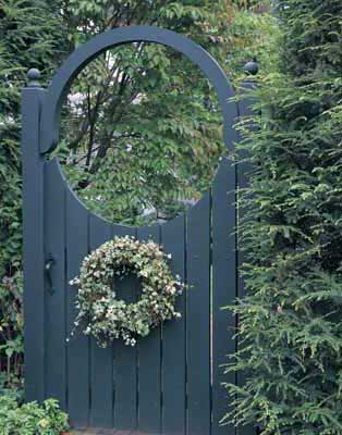 blue garden-gate