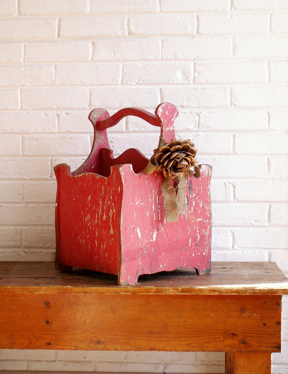 Featured on Living Vintage - vintage magazine holder