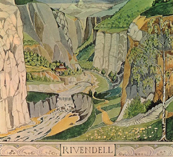 an illustration of rivendell - featured on Living Vintage's Friday Favorites